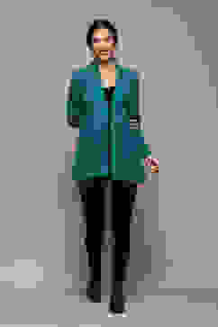 Teal Blue Acrylic Straight Yarndyed Sweater image number 0