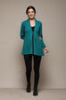 Teal Blue Acrylic Straight Yarndyed Sweater