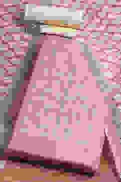 Peach Cotton Screen Print Unstitched Suit Set image number 0