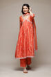 Light Mauve Cotton Blend Straight Kurta Palazzo Suit Set image number 8