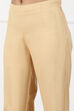Beige Viscose Lycra Solid Pant image number 1