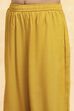 Yellow Viscose Blend Printed Straight Kurta Pants Set image number 2