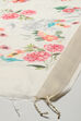 Off White Chanderi Unstitched Suit set image number 4