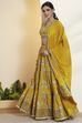Yellow Cotton Straight Lehenga Set image number 4