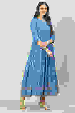 Blue Cotton Dress image number 0