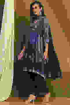 Indigo Modal Printed Angrakha Gathered Suit Set image number 3