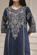 Blue Pure Cotton Printed Straight Suit Set image number 1