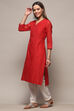 White Polyester Asymmetric Kurta image number 2