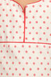 Off White And Red Straight Cotton Kurta Salwar Suit Set image number 1