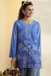 Blue Printed Straight Kurti