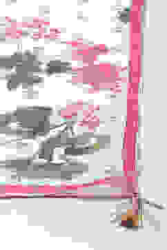 Blue And Off White Cotton Straight Suit Set image number 2