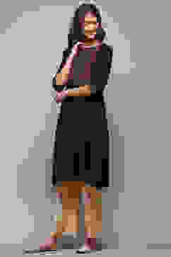 Charcoal Cotton Blend Straight Kurta image number 2