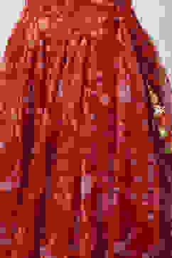 Red Art Silk Lehenga Set image number 2