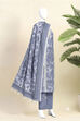 Grey Cotton Printed Unstitched Suit Set image number 4