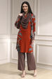 Orange Viscose Printed Fusion Set