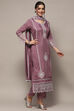 Lavender Muslin Unstitched Suit set image number 7