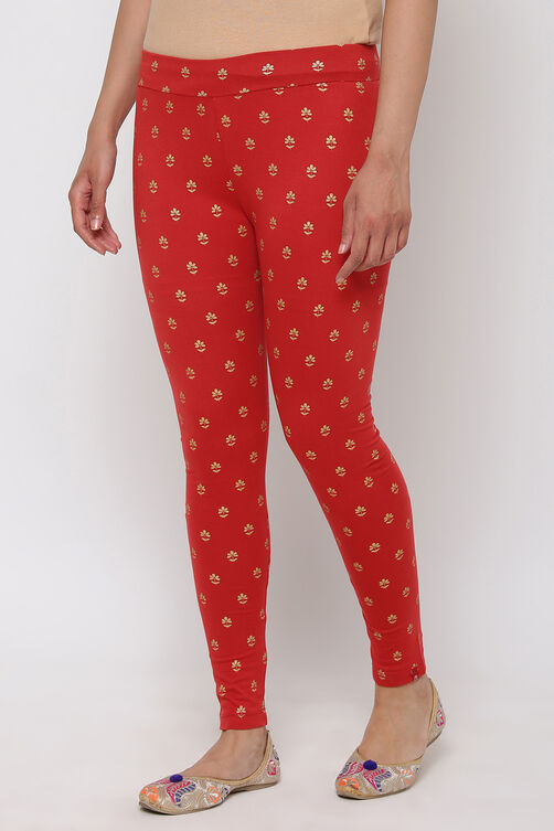 Beige Cotton Leggings image number 2