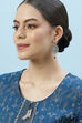Oxidised Pink Brass Earrings image number 3