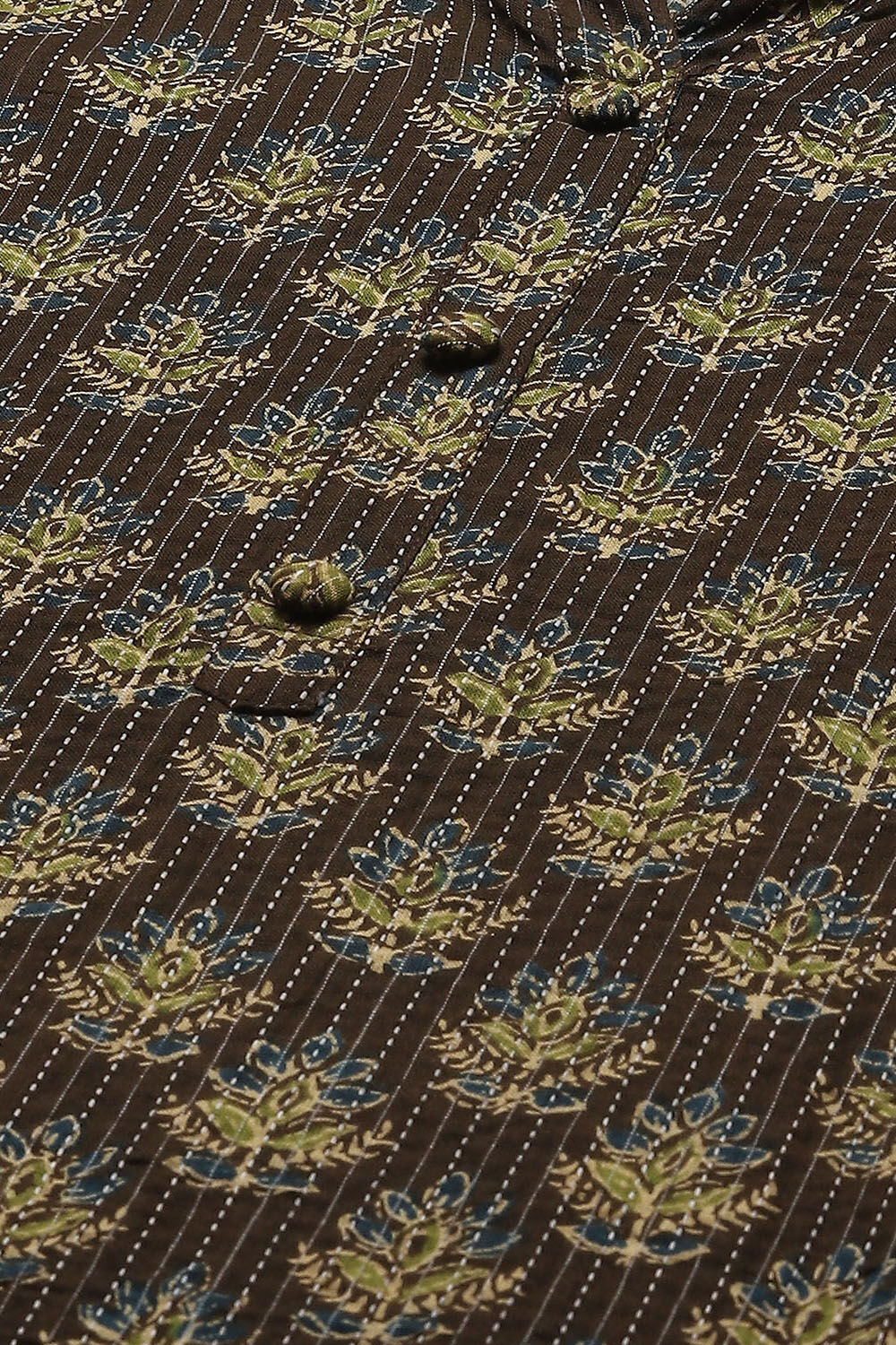 Mustard Tussar Unstitched Suit set image number 2