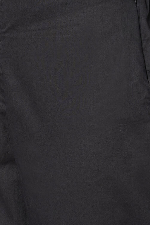 Black Satin Easy Stitch Suit Set image number 3