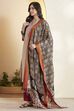 Black Chennur Silk Geometric Print Dupatta image number 3