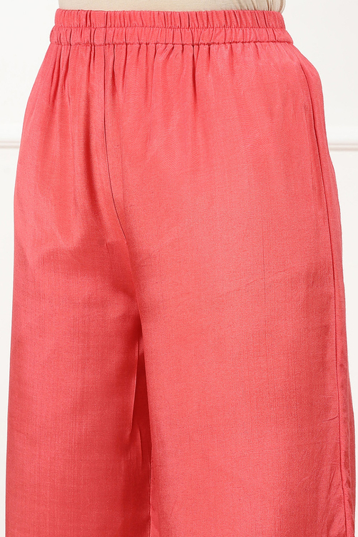 Blue Chanderi Floral Printed Unstitched Suit Set image number 2