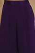 Purple Pure Chinnon Bandhani Printed Fusion Set image number 2