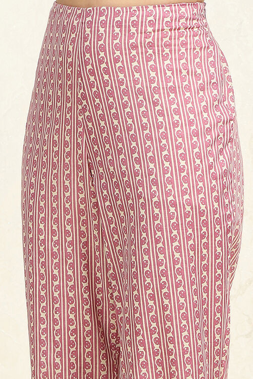 Blue Cotton Hand Block Print Unstitched Suit Set image number 7