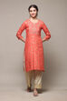 Navy Blue Rayon Straight Kurta Pants Set image number 6