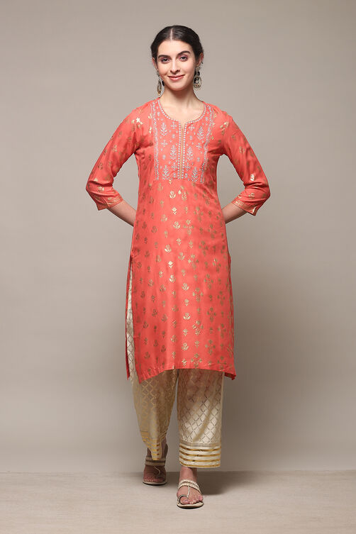 Navy Blue Rayon Straight Kurta Pants Set image number 6