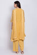 Yellow Poly Cotton Straight Kurta Palazzo Suit Set image number 4