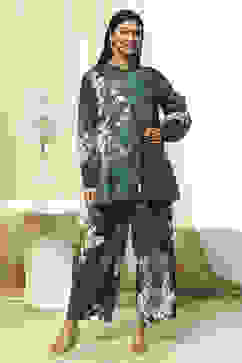 Green Cotton Floral Printed Co-ord Set image number 6