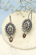Oxidised Pink Brass Earrings image number 0
