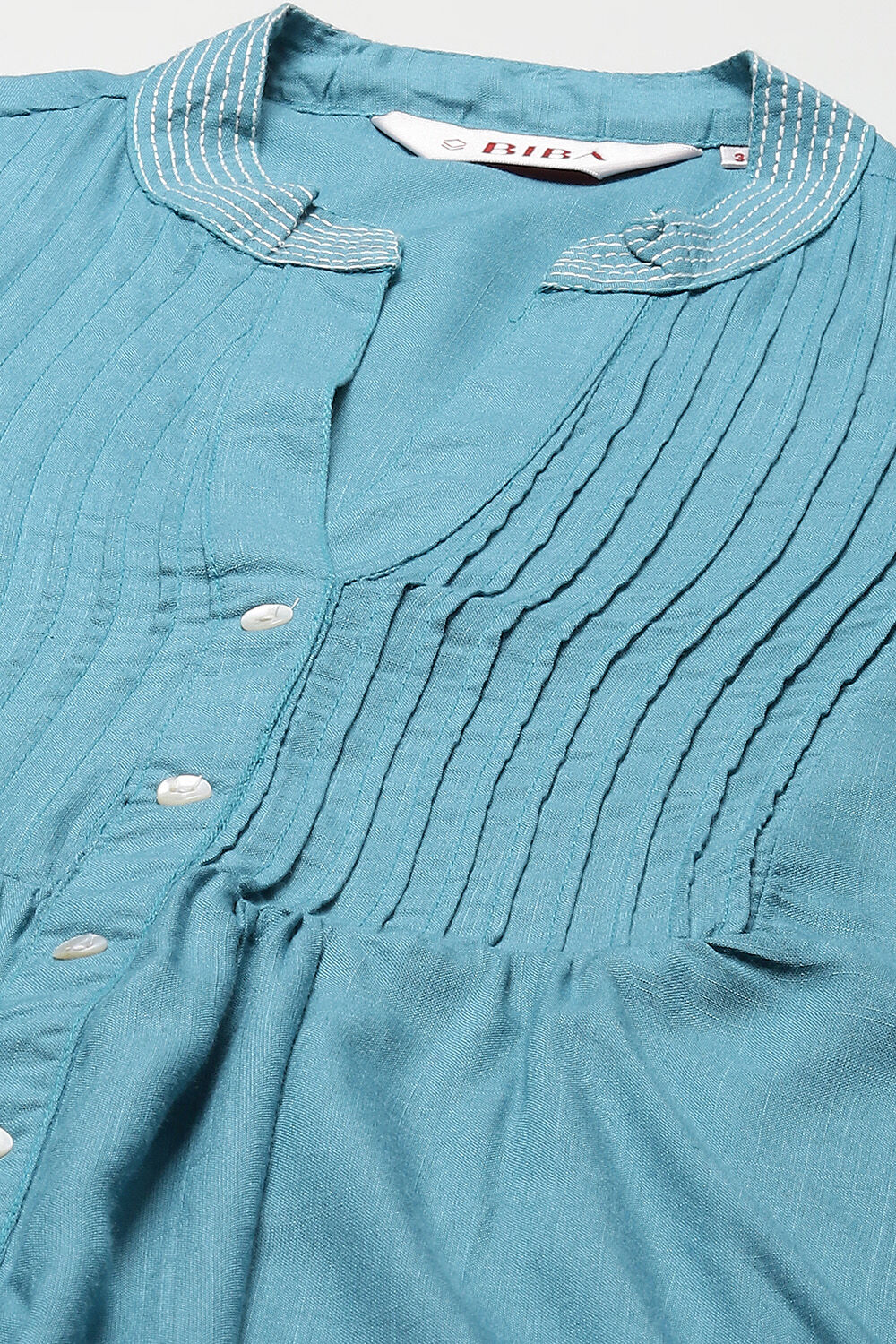 Turquoise Rayon Straight Kurta Salwar Suit Set image number 1