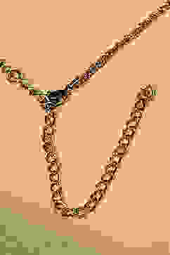 Red Brass Necklace Set image number 6