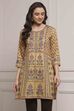 Brown Blended Printed Kurta image number 5