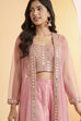 Yellow Solid Viscose Rayon Kalidar Kurta Set with Sharara image number 1