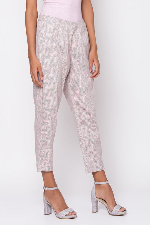 Red Cotton Printed Pants image number 3