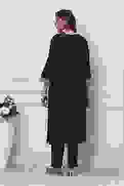 Black Solid Straight Kurta image number 3