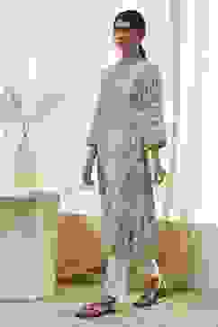 Teal Printed Straight Kurta image number 2