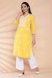 Pink Cotton Chikankari Embroidered Kurta image number 2
