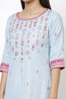 Pink Metallic Cotton Straight Kurta Flared Palazzo Suit Set image number 1