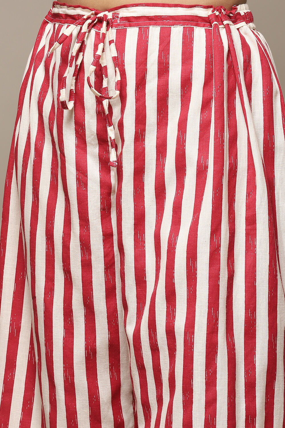 Natural & Blue Cotton Blend Straight Kurta Palazzo Suit Set image number 2