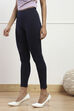 Off White Cotton Lycra Leggings image number 2