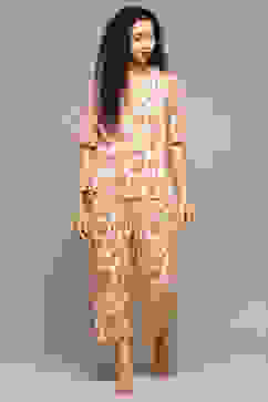 Off White & Red Rayon Printed 2 Piece Sleepwear Set image number 6