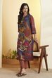 Brown Viscose Rayon A-Line Kurta