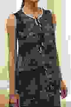 Black Printed Asymmetric Kurta Set image number 1