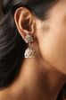 White Brass Jhumka image number 1