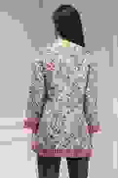 Beige Polyester Straight Printed Top image number 3