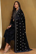 Navy Polyester Straight Suit Set image number 0